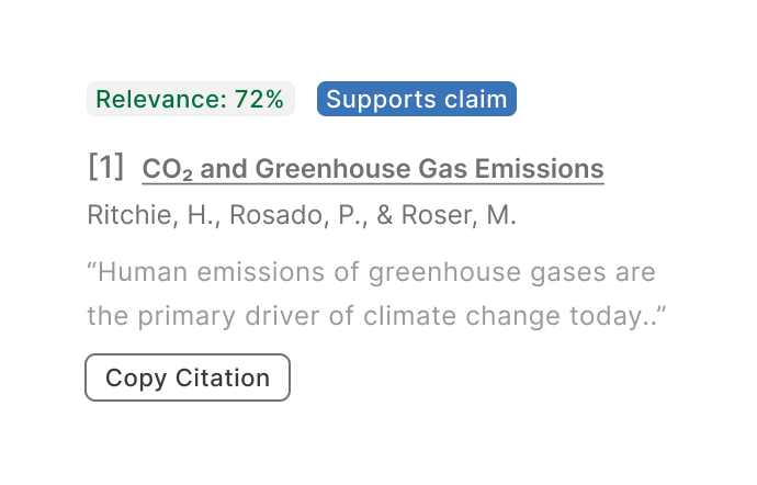 Find and cite supporting or contradicting sources